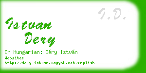 istvan dery business card